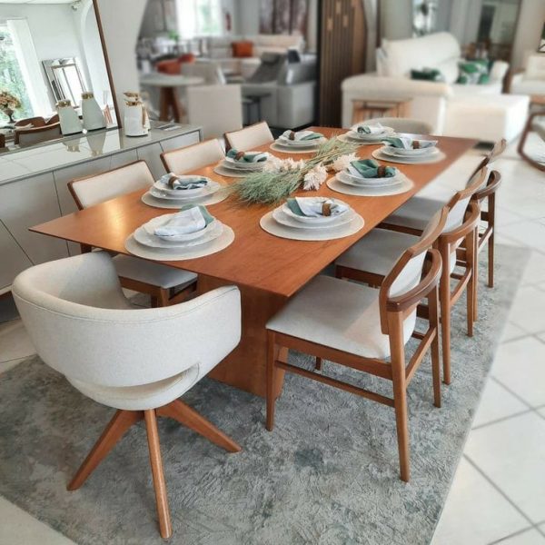 Set Meja Makan Cafe Minimalis Kayu Jati