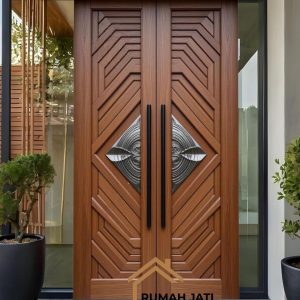 Pintu Utama Minimalis Modern Jati Jepara,Daun Pintu Dobel Terbaru